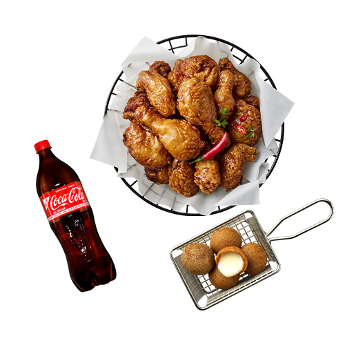 HOT골드킹+치즈볼+콜라1.25L