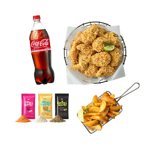 콰삭톡+웨지감자+콜라1.25L