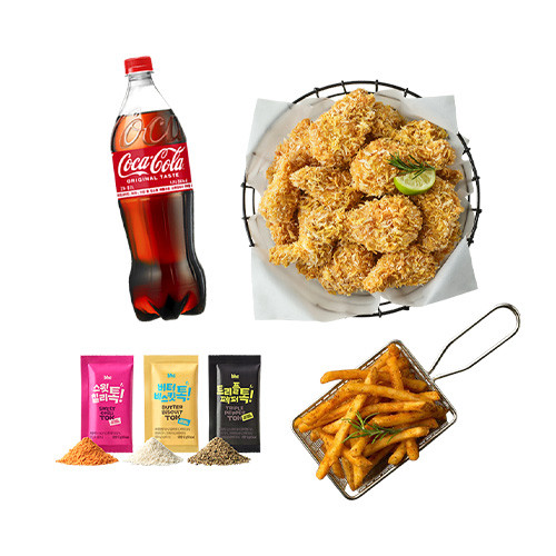 콰삭톡+케이준프라이+콜라1.25L