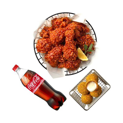 양념치킨+뿌링치즈볼+콜라1.25L