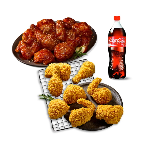 황금올리브치킨+BBQ 양념치킨+콜라1.25L