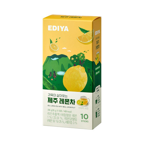 과육이 살아있는 제주 레몬차