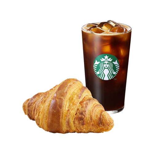 [휴식 타임] 아이스 카페 아메리카노 T + 프렌치 크루아상