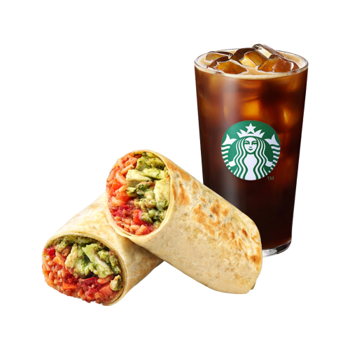 [따뜻하고 든든하게] 아이스 카페 아메리카노 T + 바질 치킨 토마토 브리또