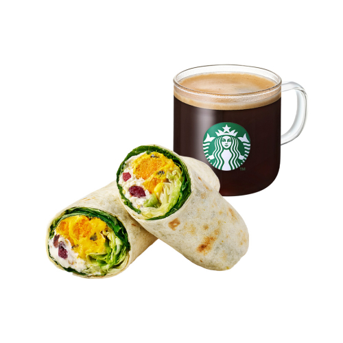 [따뜻한 건강 한끼] 카페 아메리카노 T + 단호박 리코타 샐러드 랩