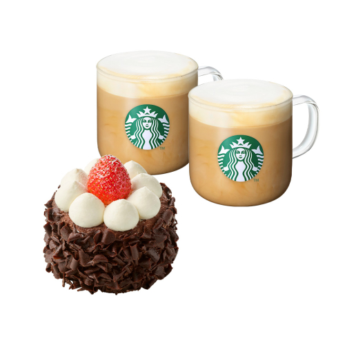 [언제나 특별해요] 바닐라 라떼 T 2잔 + 딸기 촉촉 초코 생크림 케이크