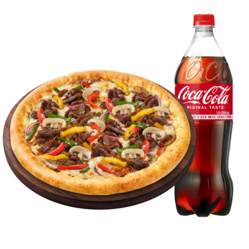 직화불고기 치즈크러스트M + 콜라 1.25L
