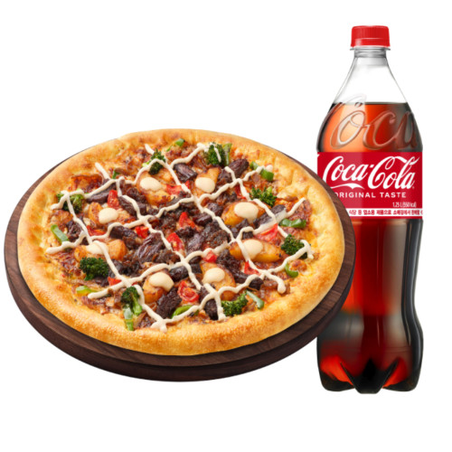 화이트 트러플 스테이크 뇨끼 치즈크러스트L + 콜라 1.25L