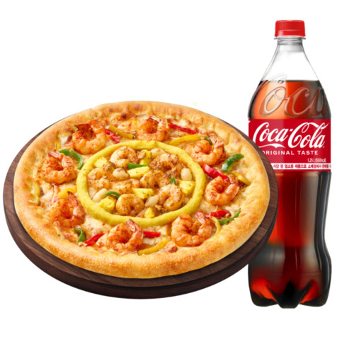 더블 쉬림프 크런치 치즈크러스트M + 콜라 1.25L