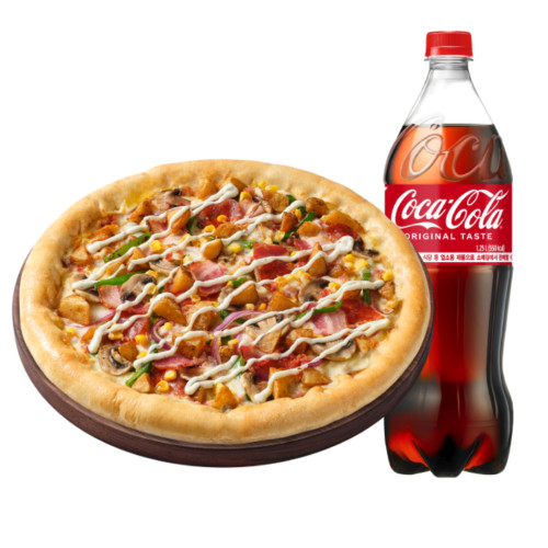 베이컨포테이토 치즈크러스트L + 콜라 1.25L