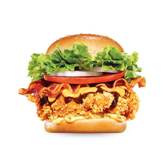 맘스터치  텍사스바베큐치킨버거 단품