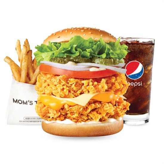 맘스터치  싸이플렉스버거 세트