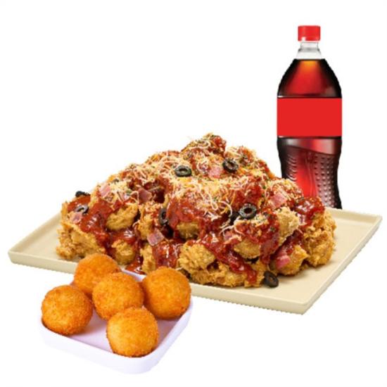 노랑통닭 (오리지널/순살)Two 콤비네이션+오리지널치즈볼+콜라1.25L