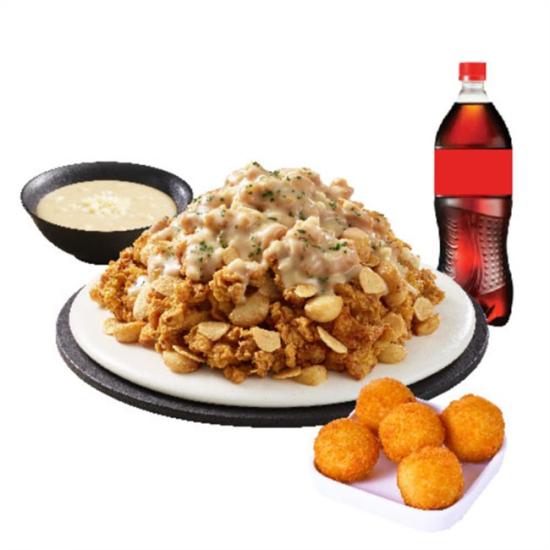 노랑통닭 (오리지널/순살)갈릭 인 더 딥+오리지널치즈볼+콜라1.25L