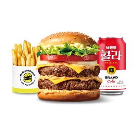 노브랜드버거 NBB어메이징 더블업 버거세트