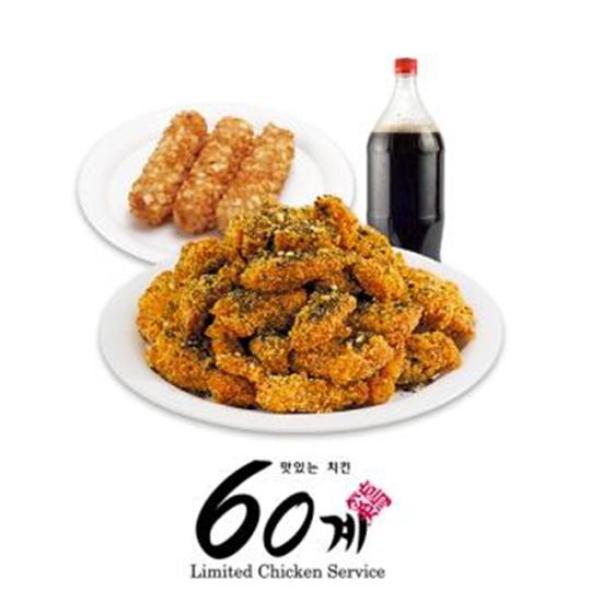 60계치킨 크크크순살&포테이토치즈스틱&콜라1.25L