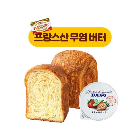 메가MGC커피 버터버터 뜯어먹는 식빵과 딸기잼 세트