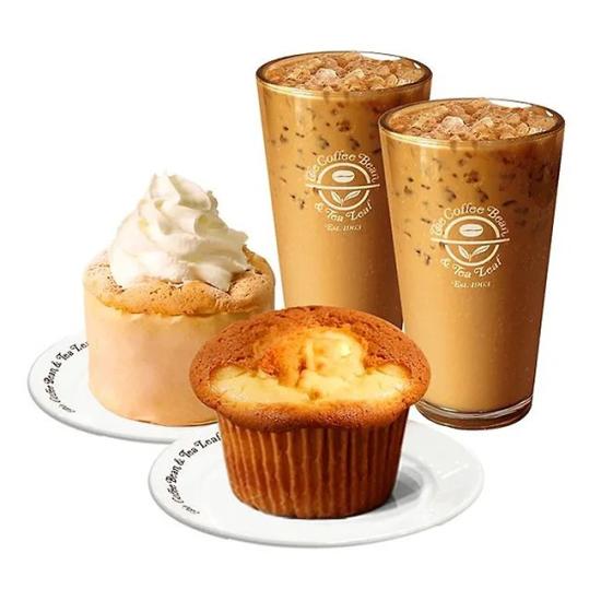 커피빈 바닐라라떼 (S) 2+생크림카스테라+크림치즈머핀