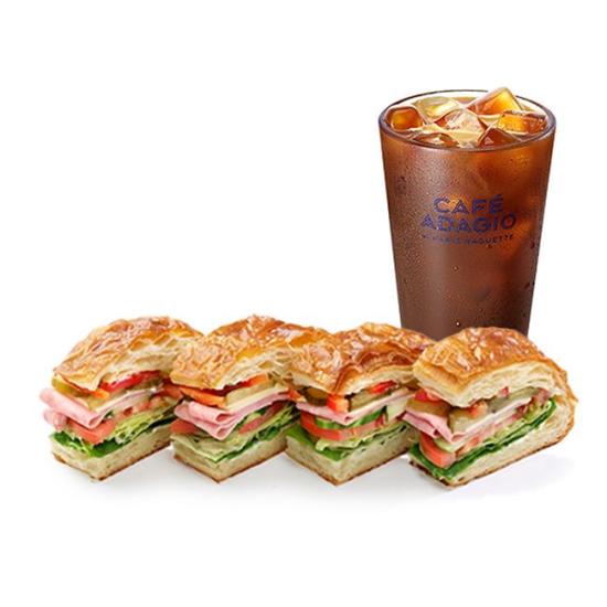 파리바게뜨 런치 샌드위치+아이스 아메리카노