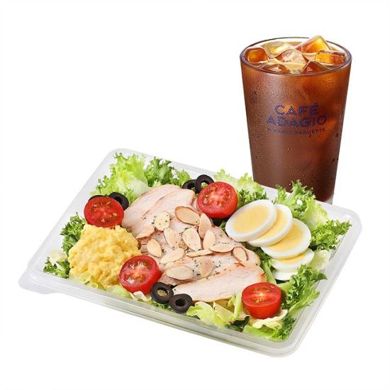 파리바게뜨 단백질 듬뿍 치킨에그 샐러드+아이스 아메리카노