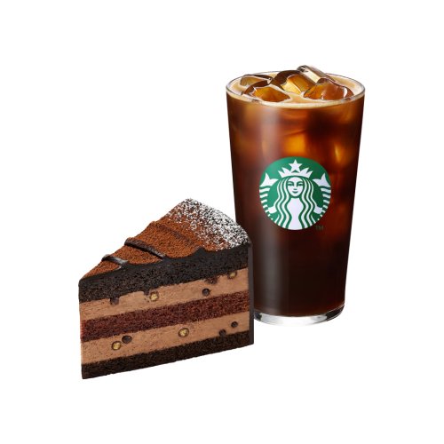 [달콤 크런치 세트] 아이스 카페 아메리카노T+초콜릿 크런치 케이크