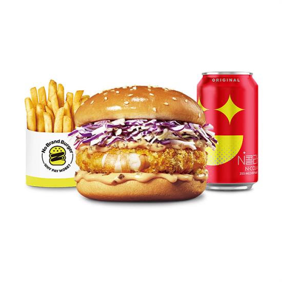 노브랜드버거 오리지널 새우 버거세트