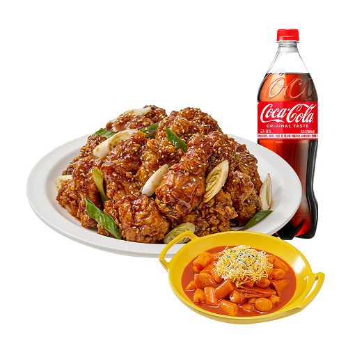 (순살/뼈)대파 간장 치킨+떡볶이+콜라1.25L