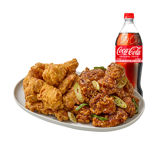 (콤보)반반치킨(대파 간장/후라이드)+콜라1.25L