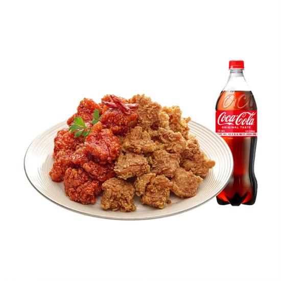 또래오래 순살갈릭반+순살핫양념반+콜라1.25L