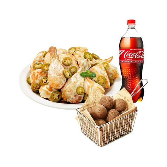 푸라닭 고추마요 치킨+블랙치즈볼(5구)+콜라 1.25L