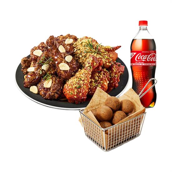 푸라닭 블랙마불로+블랙치즈볼(5구)+콜라 1.25L