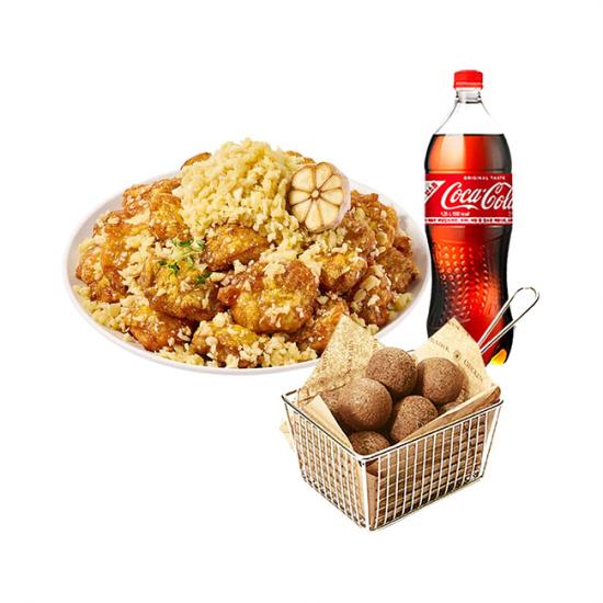 푸라닭 순(다리)살 마마치+블랙치즈볼(5구)+콜라 1.25L