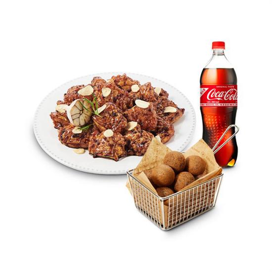 푸라닭 순(다리)살 블랙알리오+블랙치즈볼(5구)+콜라 1.25L