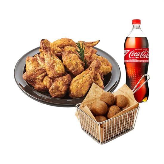 푸라닭 씬 후라이드 윙콤보+블랙치즈볼(5구)+콜라 1.25L