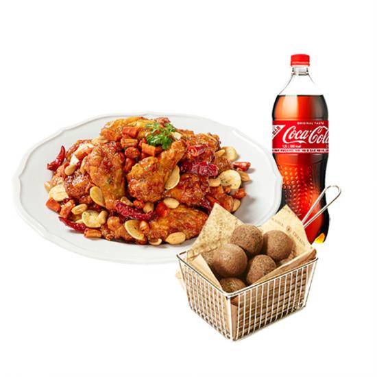 푸라닭 일품깐풍 윙콤보+블랙치즈볼(5구)+콜라 1.25L