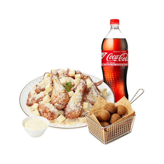 푸라닭 치즈인이유+블랙치즈볼(5구)+콜라 1.25L