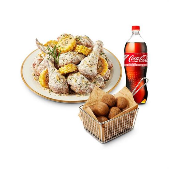 푸라닭 콘소메이징+블랙치즈볼(5구)+콜라 1.25L