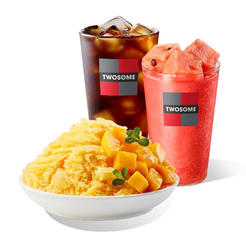 애플망고 빙수 + 생 수박 주스 R + 아메리카노 R