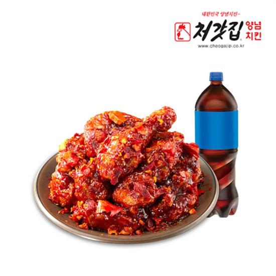 처갓집 양념치킨 진마라 양념치킨 + 콜라 1.25L