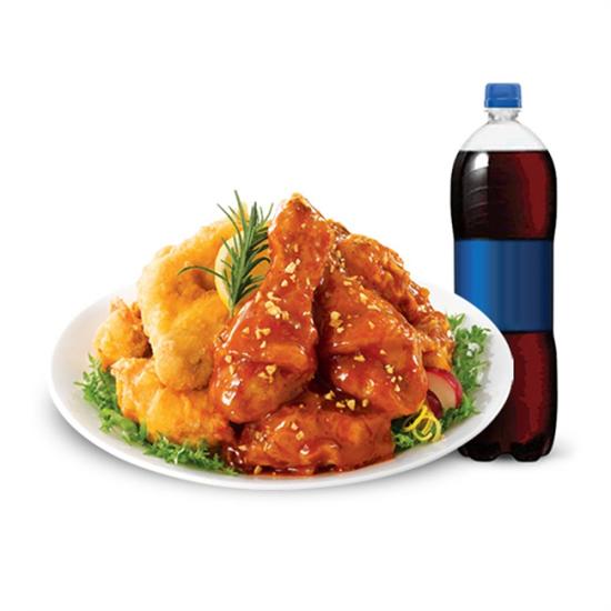처갓집 양념치킨 후라이드반+양념반+콜라1.25L