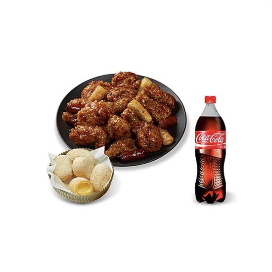 BBQ 자메이카 소떡만나치킨+황금알치즈볼+콜라1.25L