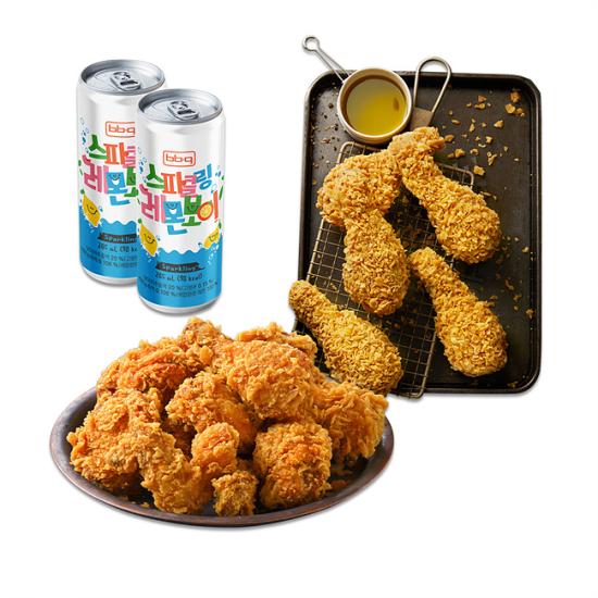 BBQ 황금올리브닭다리+크리스피반마리+레몬보이2캔