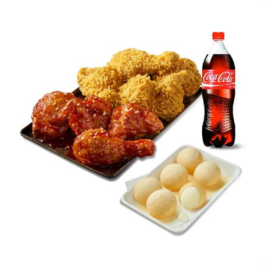 BBQ 황올반+BBQ양념반+크림치즈볼+콜라1.25L