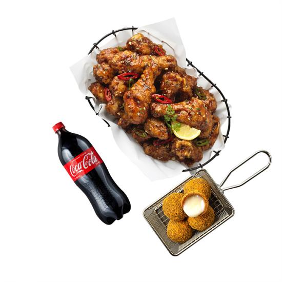 bhc 맛초킹 콤보+뿌링치즈볼+콜라1.25L