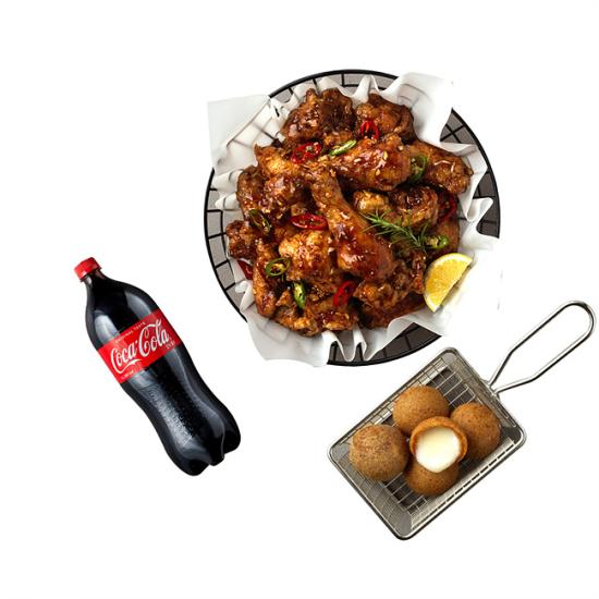 bhc 맛초킹+치즈볼+콜라1.25L
