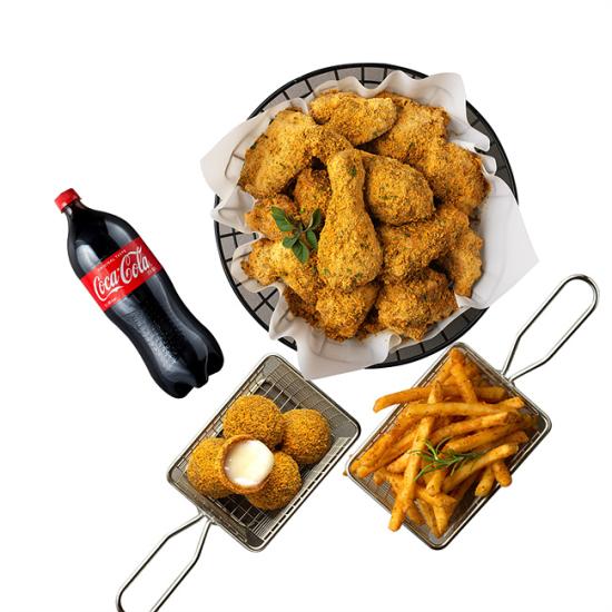 bhc 뿌링클+케이준프라이+뿌링치즈볼+콜라1.25L