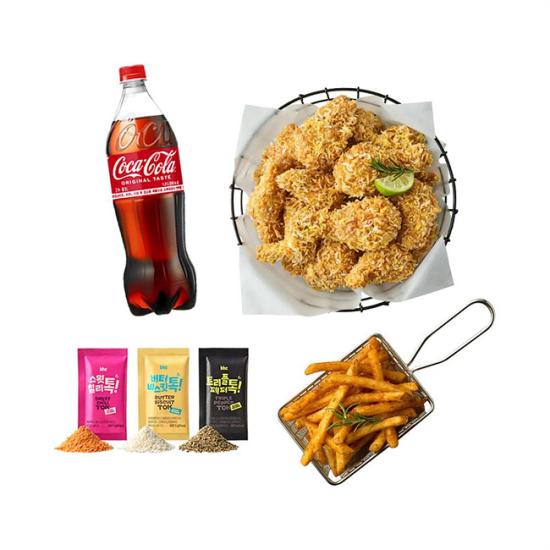 bhc 콰삭톡+케이준프라이+콜라1.25L