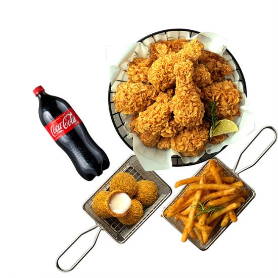 bhc 후라이드+케이준프라이+뿌링치즈볼+콜라1.25L