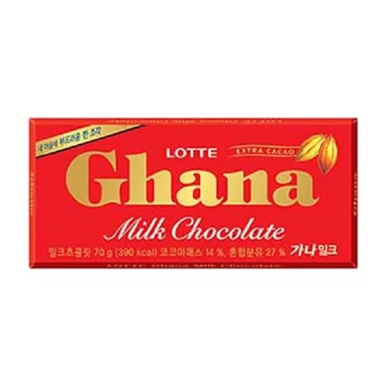 CU 롯데 가나밀크초콜릿70g