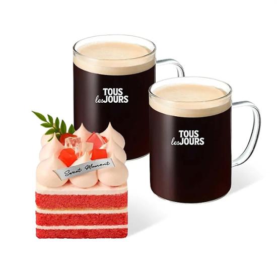 뚜레쥬르 쁘띠 자몽 생크림 케이크+아메리카노(R) 2잔